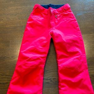 Girls Roxy ski/snow pants size small 8 Hot Pink